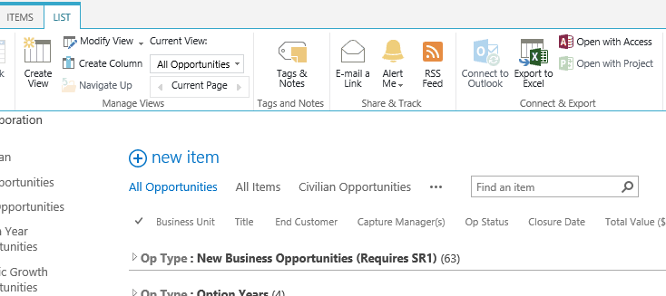 SharePoint add new item