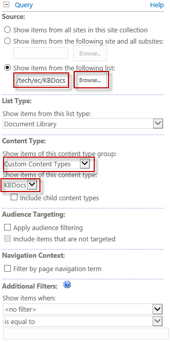 adding second content query to knowledge base