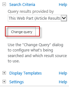 change query in knowledge base