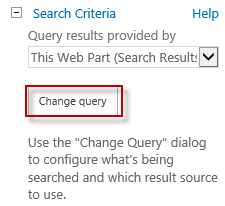 Select Change query in Knowledge Base