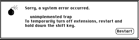 Apple System Error Message