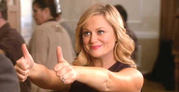 Leslie Knope giving a thumbs up