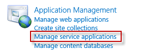 SharePoint 2013 Manage Service Applications