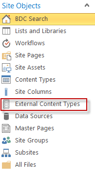 New external content type