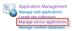 Manage Service Application in SharePoint 2013