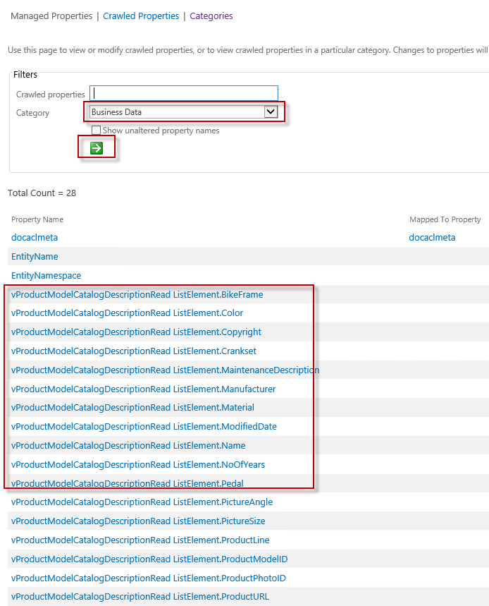 Select business data in SharePoint 2013