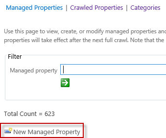 New managed property in SharePoint 2013