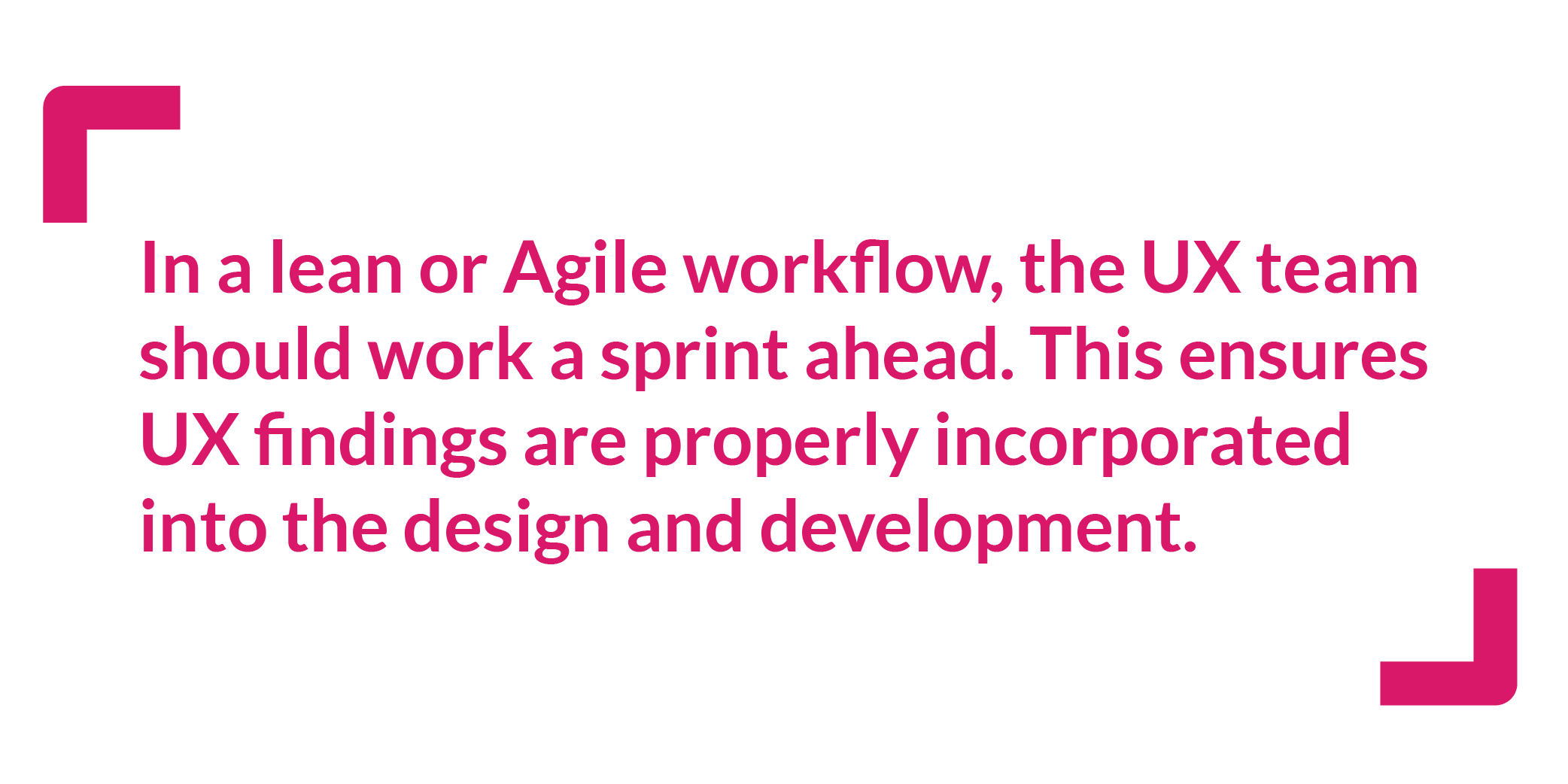 Agile Workflow for User-centered design in product development